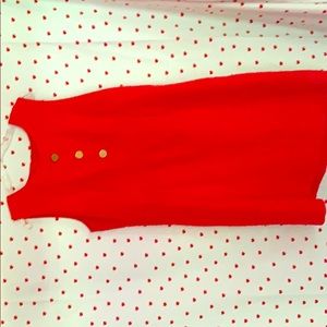 Tahari coral/red knee length dress SIZE: L/12-14